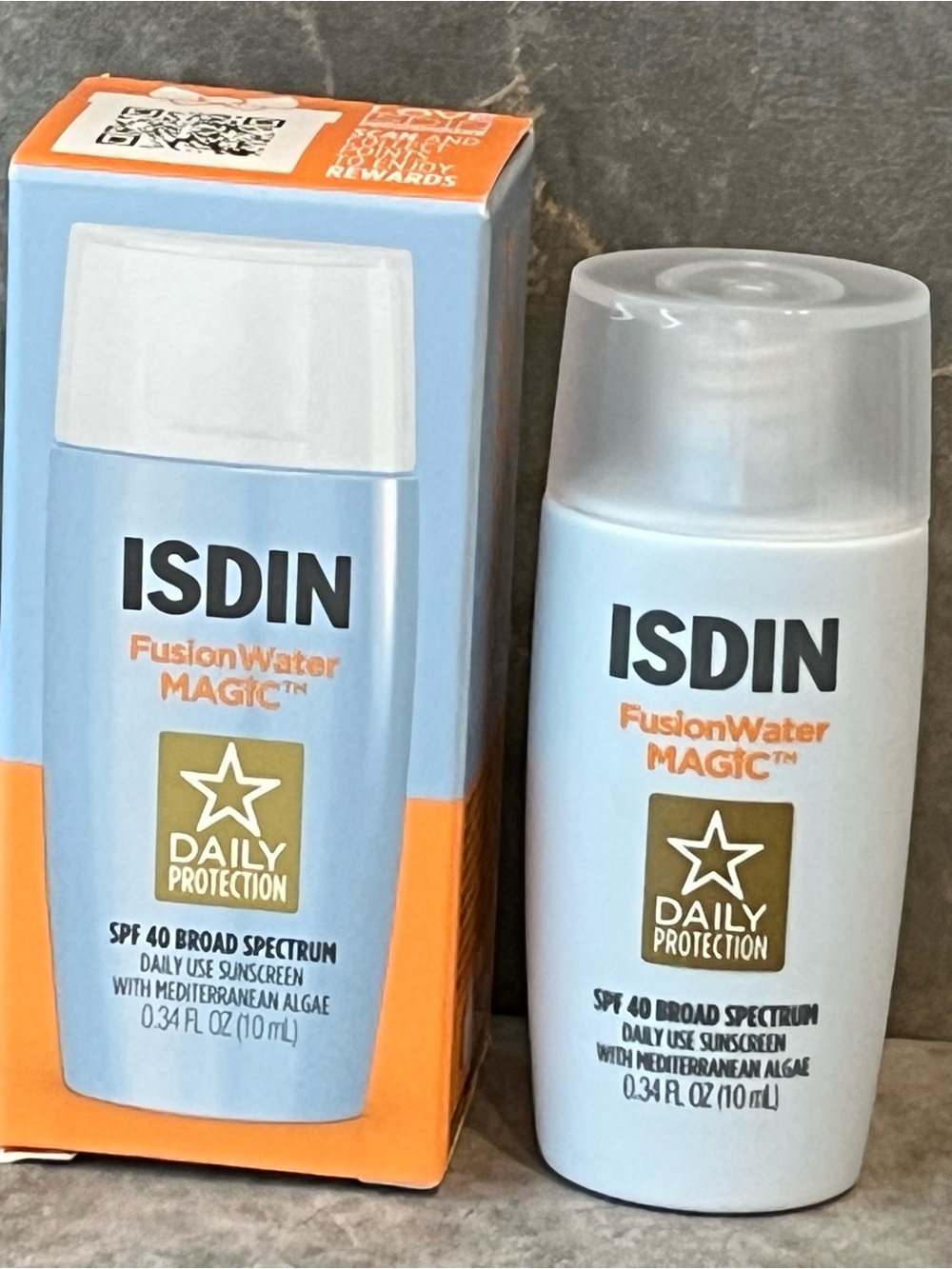 5/$25 Isdin Fusion Water Magic SPF 40 Daily Protection Sunscreen 10ml